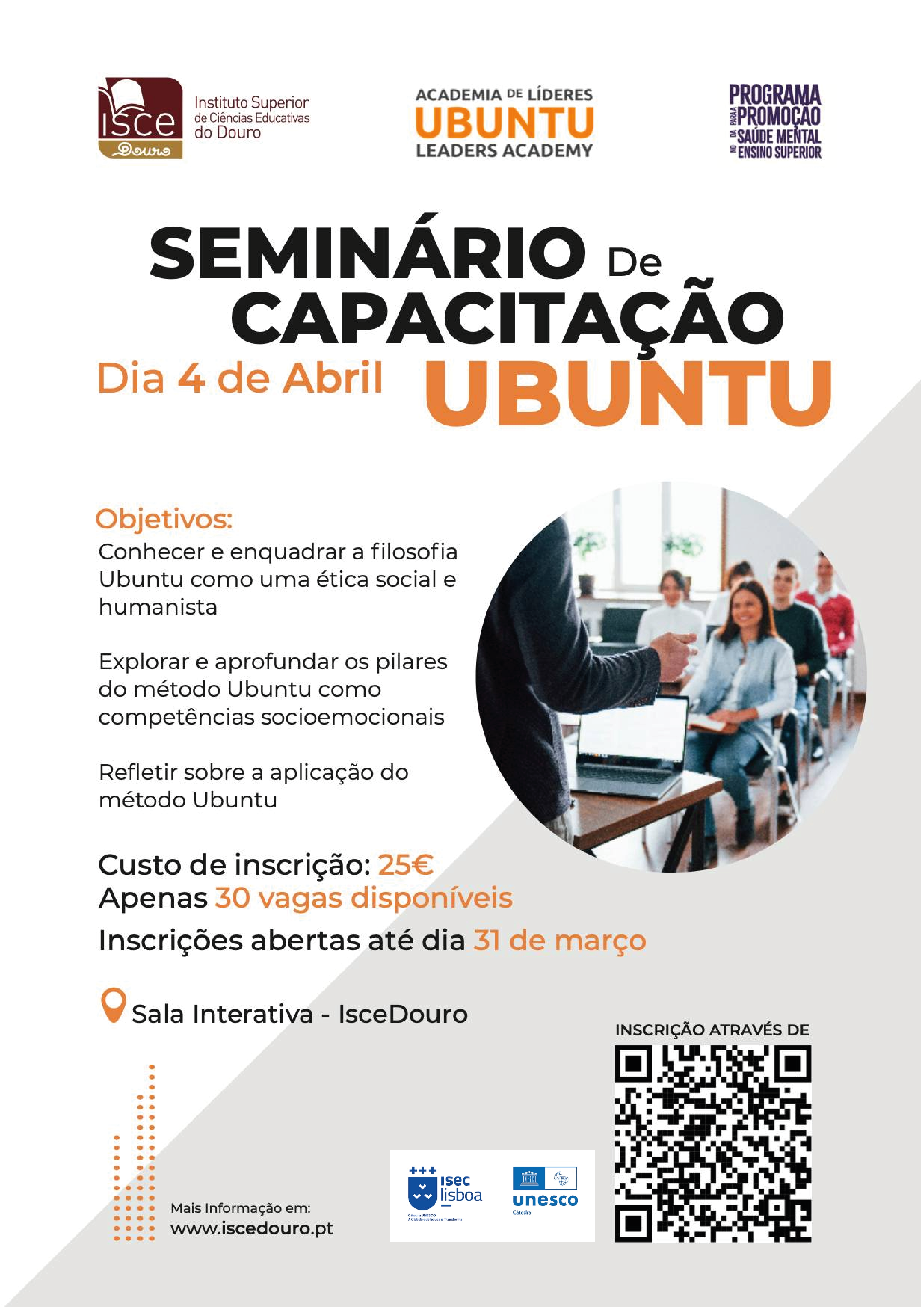 Seminário de Capacitação Ubuntu no ISCE Douro